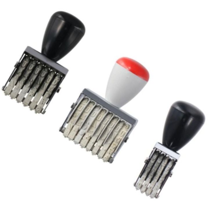 【Get the Perfect Fit】 Portable Digits Number StampDIY Small Date/ Stamp for Store Office Manufacture Roller Stamps With Inkad