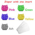 Washable Baby Diaper (with 1 insert) / Diaper / Cotton / Pampers / baby / Reusable / Baby Clothes / Clothe Diaper / Kids World / Unisex. 