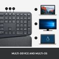 Logitech ERGO K860 Wireless Ergonomic Qwerty Keyboard - Split Keyboard, Wrist Rest, Natural Typing, Stain-Resistant Fabric, Bluetooth and USB Connectivity, Compatible with Windows/Mac. 