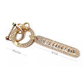 Bling Crystal Number Keychain Anti-Lost Rhinestone Phone Number Tag With Holder Key Rings Holder Women Car Keyring Accessories. 