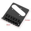 6 Saddle Bridge Tailpiece for Telecaster Tele Electric Guitar (Black). 