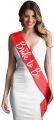 "Bride to Be" Sash - Bridal Shower Gift Bridal Sash Bachelorette Sash Wedding Sash Bride Accessories & Gifts (Red  with White Lettering). 
