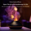 Tinzzi USB Simulation Flame Essential Oil Diffuser 130ML Air Humidifier with Atmosphere Flame Lamp 7 Colors Changing Night Light. 