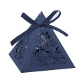 50pcs Wedding Cake Laser Cut  boxes pyramid Party  Sweets  Candy Chocolate Decorative Favor  Gift  Box. 