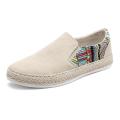 【FOOT SOFA】Men's Summer Linen Breathable Casual Flats Shoes Mens Espadrilles Loafers Fashion Boy Canvas Shoes Fisherman Driving Footwear. 