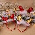 Festive Hair Accessories Hair Band Santa Claus Hair Band Christmas Party Hair Decor Christmas Party Headwear Headband Head Buckle Headband Plush Antler Bells Headgear Hair Band Children's Party Decorations. 