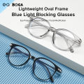 OQ BOGA 4 Styles Unisex Fashion Anti Blue Light Proof Radiation Oval Frame Computer Glasses Women Men Eye Protection Full Rim Eyewear. 