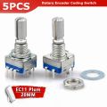 5PCS 5Pin with Push Button 20 Position Digital Potentiometer Coding Switch Rotary Encoder EC11. 