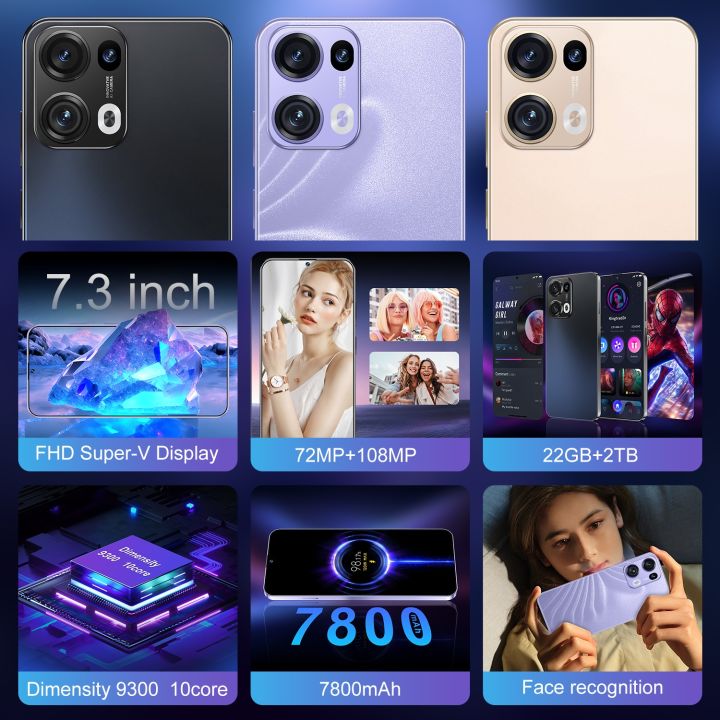 P%205G%20Hand%20id14%207%20Androragon%20o13%20PR%20Original%20Reno%20Smartphone%207.3%20Inch%20Global%20Version%2022G+2TB%20Snapd8%20Gen32+108M%20Phone%20-%20Image%204