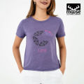 Moose Minimalistic Printed Crew Neck T-shirt –A30 dusty Lavender. 