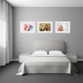 Abstract Colorful Feathers printed watercolor art paint modern home décor decoration living room design gift item with A4 (21.70 cm x 15.00 cm) size photo picture frame. 