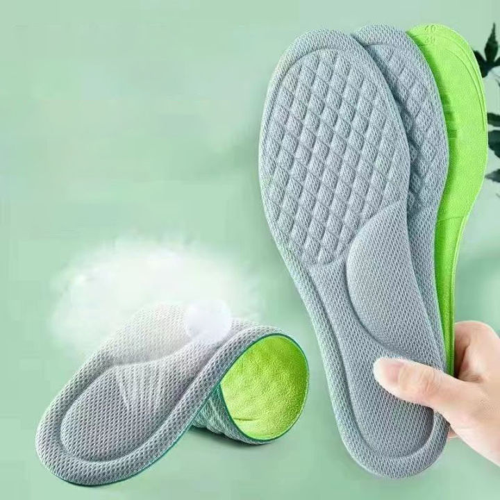 2PCS Feet Orthopedic Shoe Sole Running Soft Memory Foam Insoles For Shoes Men Women Deodorant Absorb-Sweat Massage Sport Insole