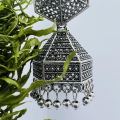 Black silver jimikki earing Indian Jewelry Traditional earings Chandbali Jhumka Jhumki Dangle Earrings for Women, Perfect Gifts for Her. 