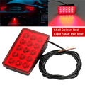 LED Car Brake Light 15LED F1 Style Universal Shell Pilot Light Car Rear Spoiler LED Brake Light Tail Light Red Shell. 