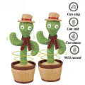 Dancing Cactus Toy with Hat - Singing, Talking, Record & Repeats What You say, Funny Electric Cactus Toy for Kids. 
