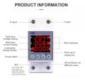 Din rail adjustable over under High voltage protector 40A 230V relay protection, automatic voltage protector. 