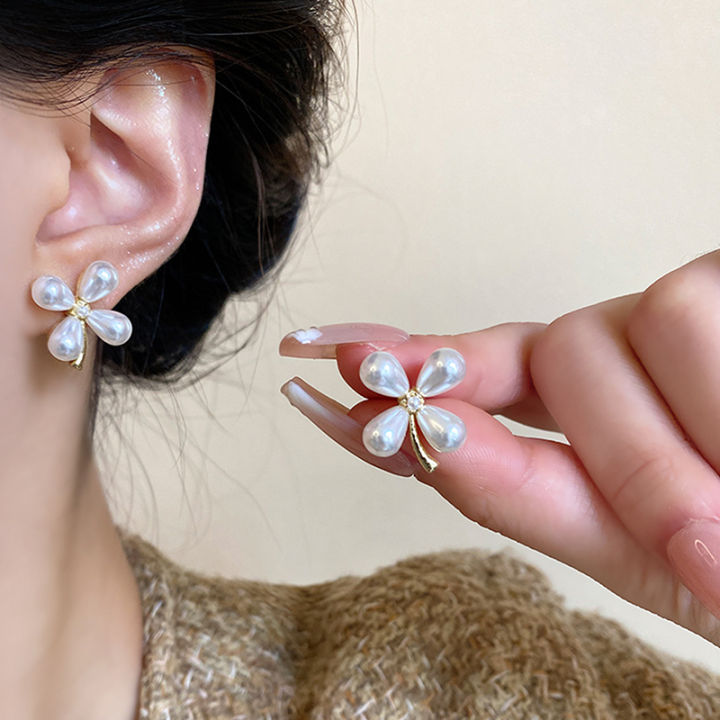 Fashion%20Simple%20Pearl%20Flower%20Stud%20Earrings%20For%20Women%20Wedding%20Jewelry%20Party%20Accessries%20Gifts%20-%20Image%202