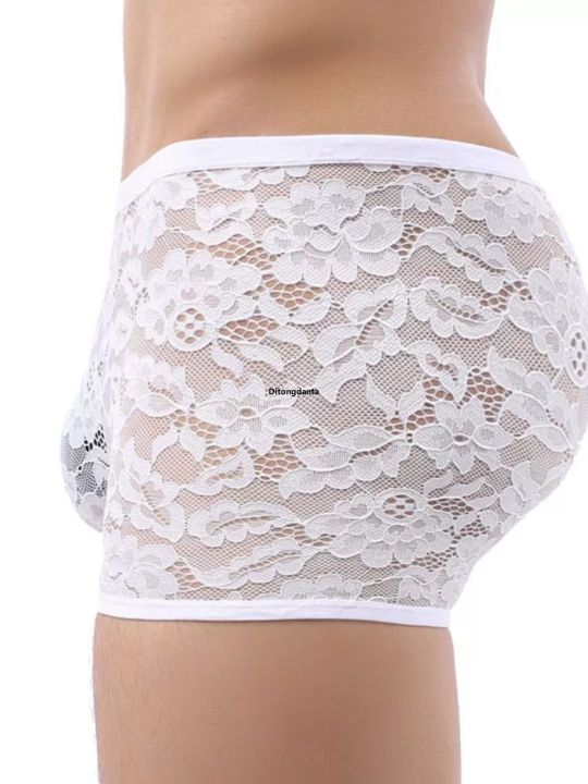 024%20underwear%20lace%20flat%20angle%20ice%20silk%20autumn%20and%20winter%20new%20white%20pants%20pants%20printed%20mesh%20men's%20horn%20plus%20boy%202%20-%20Image%202