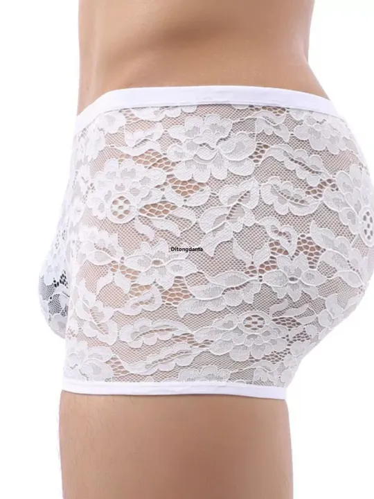 024%20underwear%20lace%20flat%20angle%20ice%20silk%20autumn%20and%20winter%20new%20white%20pants%20pants%20printed%20mesh%20men's%20horn%20plus%20boy%202%20-%20Image%202