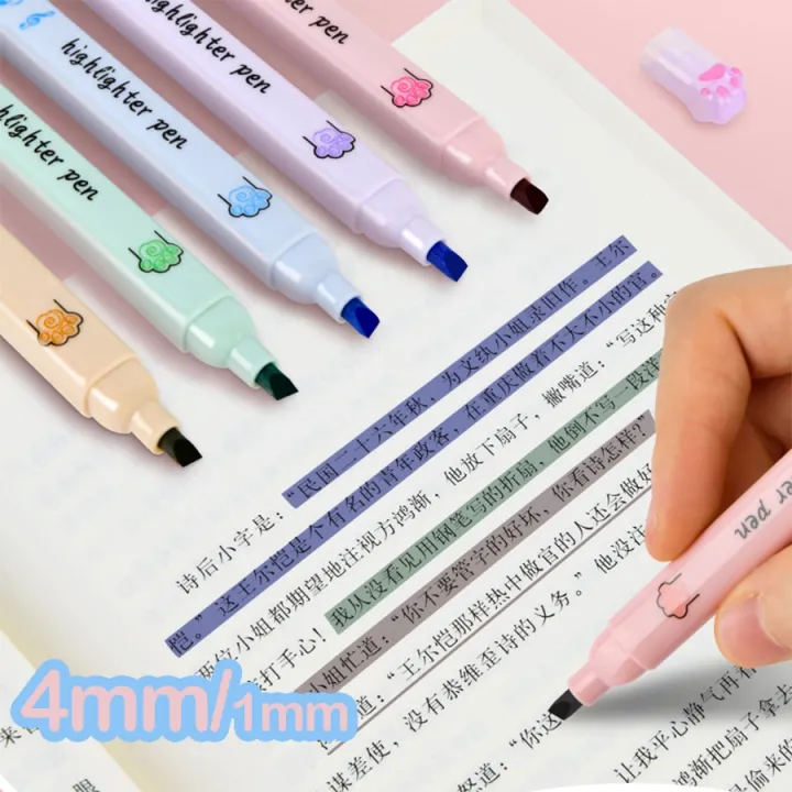 %E3%80%90HOT%E3%80%91%206%20Pcs/Set%20Highlighter%20Pen%20Color%20Markers%20Double%20Ends%20Pastel%20Fluorescent%20Set%20Kawaii%20Pens%20Cute%20Stationary%20School%20Office%20Supplies%20-%20Image%203