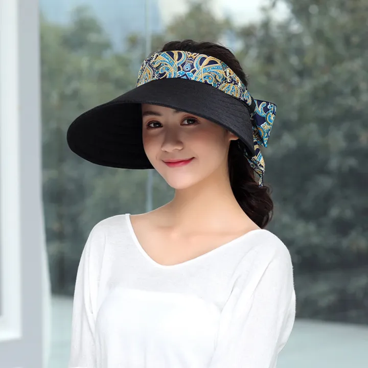 bellylady%20Women%20Sun%20Hat%20Wide%20Brim%20Uv%20Protective%20Summer%20Foldable%20Outdoor%20Cycling%20Topless%20Beach%20Cap%20-%20Image%204