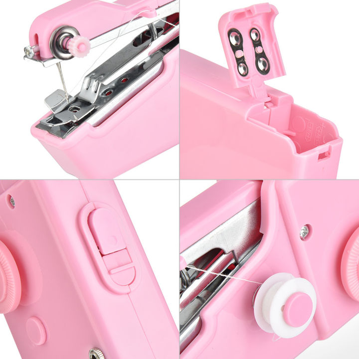 Quasar Portable Handheld Sewing Machine Portable Cordless Mini Sewing ...