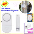 Door Window 90dB Wireless Magnetic Sensor Security Alarm with 3 x 1.5V LR44 Button Batteries. 