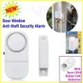 Door Window 90dB Wireless Magnetic Sensor Security Alarm with 3 x 1.5V LR44 Button Batteries. 