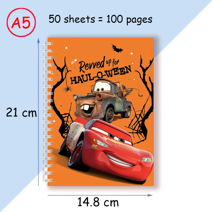 A5 Spiral Notebook Disney Pixar Cars 2 3 Toy Characters Luigi Mouth ...