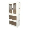 Foldable Wardrobe Organizer 360 Degree Universal Wheels Portable Wardrobe Closet for Cloakroom. 