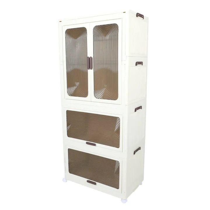 Foldable Wardrobe Organizer 360 Degree Universal Wheels Portable Wardrobe Closet for Cloakroom