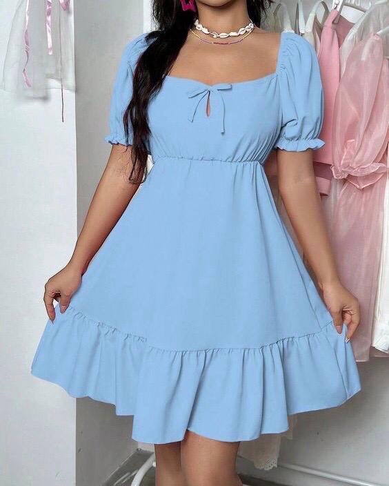 Short Frock Women's Mini Dress Casual Partywear Ladies' Clothing