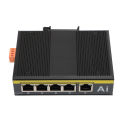 5 Port Industrial Ethernet Switch DIN Rail Ethernet Switch Port Isolation with 1 Uplink for Rail Transit. 
