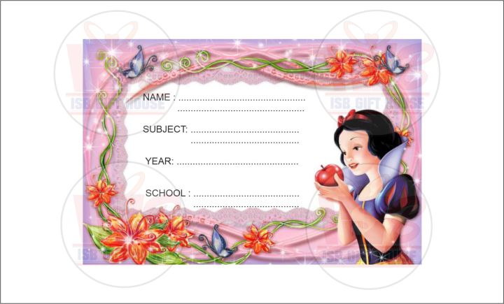 Name Stickers For Kids, princesses Name Stickers, 24 pcs , Name stickers, stickers