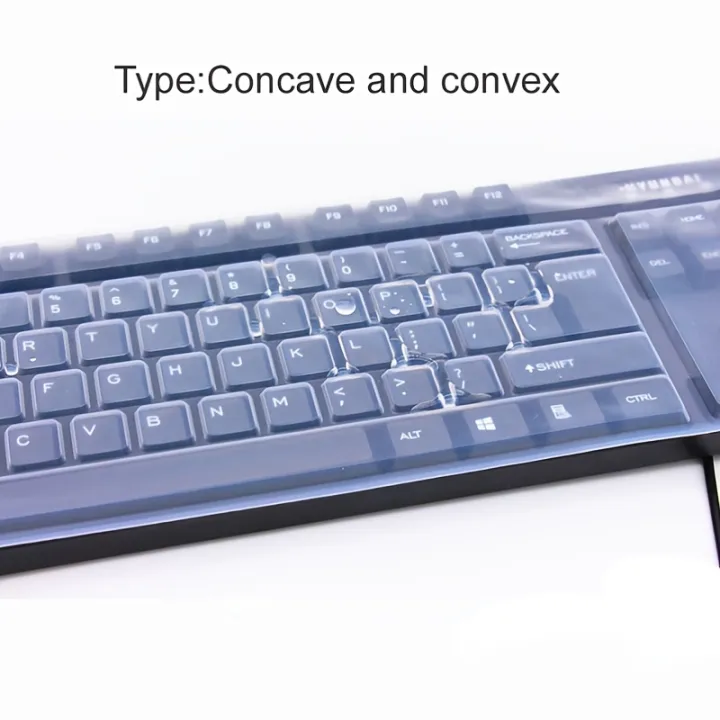 Keyboard%20Silicone%20Protector%20Film%20Skin%20Cover%20Desktop%20PC%20Transparent%20Silica%20Gel%20Bump%20Concave%20and%20convex%20Flat%20Membrane%20-%20Image%206