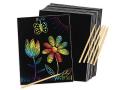 BLACK COLOUR SCRATCHING PAPER A 4 - (5 PCS PKT ). 