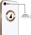 iPhone 7/8  Luxury Transparent Logo Hole Case with lens Protector. 