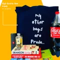 Heavy Duty Blue Large Canvas Tote Bag with Zipper "PRADA ALTERNATIVE" - 14.5 (L) * 3 (W) * 16 (H) inches (Holds up to 15kg). 
