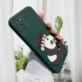 AMORVOR for Samsung Galaxy M02S A02S Back Cover Cartoon Cute Panda Side design Soft Case Liquid Silicone Phone Cases. 