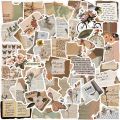 10/30/60PCS Vintage Brown Sticker Aesthetic PVC Laptop Sketchbook Children's Stationery Decoraction Scrapbooking School Supplies. 