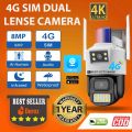 ITECH 4K 8MP BEST Quality 4G SIM Camera Dual Lens Outdoor Waterproof 360°  Video Surveillance CCTV Security Protection PTZ Cameras. 