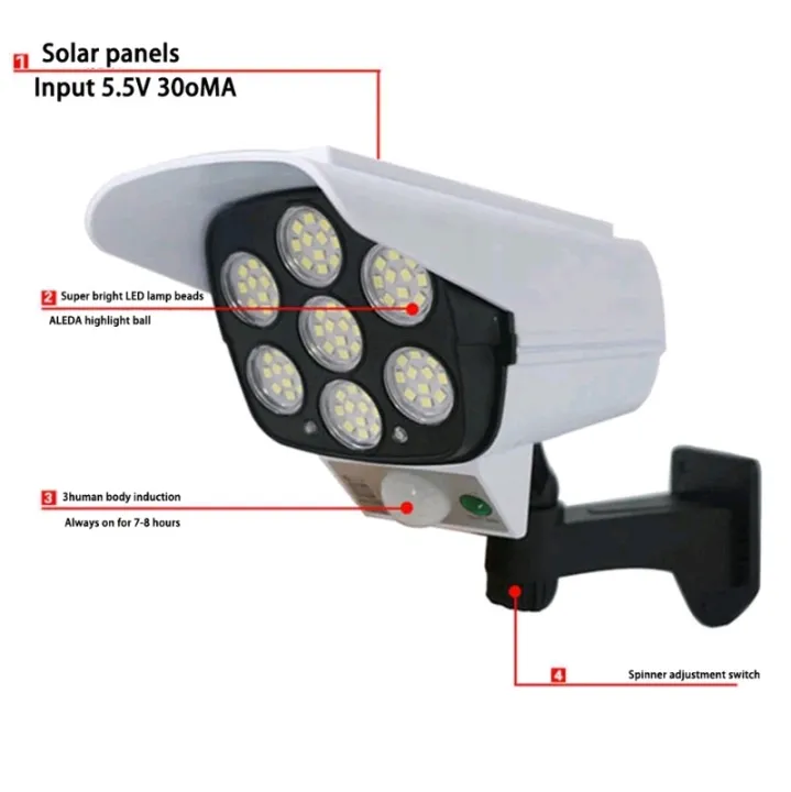 Solar%20Wall%20Lights%20Remote%20Control%20Body%20Sensor%20Waterproof%2077%20SMD%20LED%20Lamp%20Fake%20CCTV%20Dummy%20Camera%20Light%20Garden%20Path%20Street%20Light%20-%20Image%208