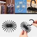 Rotatable Tie Hanger Holds Multi-function Tie Rack 360 Degree Creative Organizers Closet Storage Scarf Hook 20 Ties Scarf Jewelry Cap Storage Organizer. 