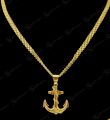 Gold Plated Bismark Chain & Pendant Men Male Guaranteed 18 / 24 inch Stylish Design FREE GIFT BOX. 