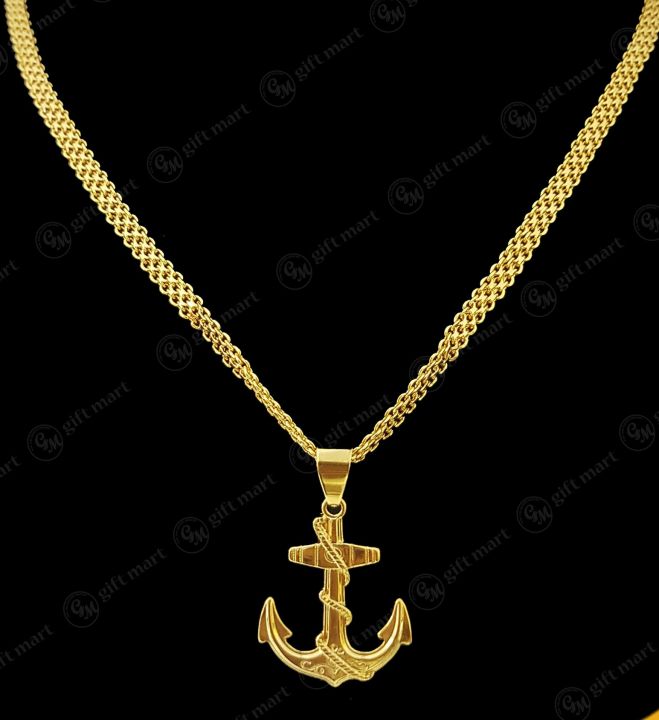 Gold%20Plated%20Bismark%20Chain%20&%20Pendant%20Men%20Male%20Guaranteed%2018%20/%2024%20inch%20Stylish%20Design%20FREE%20GIFT%20BOX%20-%20Image%203
