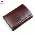 【GUTTY Lifestyle Store

】DOLOVE Style RFID Men Vintage  Cow Leather Trifold Purse Card Holder RFID Protection s for wallet. 