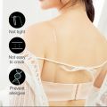 Women Premium Silicone Clear Invisible Bra Strap / Practical Non-Slip Adjustable Bra Shoulder Belt / Frosted Wide Soft Transparent Shoulder Straps. 