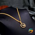 Gold Plated Chain With Pendant 18/24 inch 02MM Bismark Chain with Medium Derana Pendant Necklace for Ladies & Girl. 