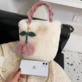 Fashionable Shoulder Bags Trendy Handbags Cute Girl Handbag Rabbit Plush Bag Women's 2023 Korean Version New Autumn And Winter. 