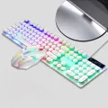 Firewings Typewriter Style Key board USB LED Backlit Round Keycaps Gaming Keyboard. 
